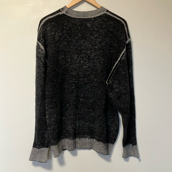 Diesel Black and Gray 55% Wool 45% Nylon Blend Sweater - Picture 4 of 4